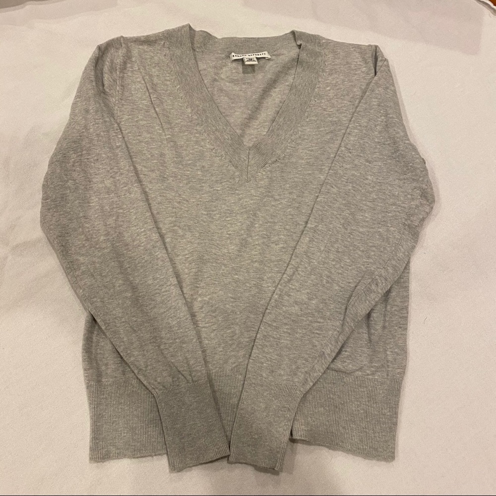 BANANA REPUBLIC Gray Cotton Sweater